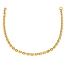14k Yellow Gold Polished Cable Link Necklace-3