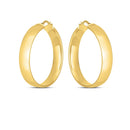14k Yellow Gold Wedding Band Hoops (7x35mm)-2