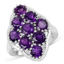 4.05 Carat Genuine Amethyst .925 Sterling Silver Ring-1