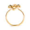 14K Yellow Gold 1/5 Cttw Diamond Double Triangle Ring (G-H Color, SI1-SI2 Clarity) - Size 7-2