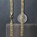 14k Yellow Gold Fancy Byzantine Chain Necklace-6
