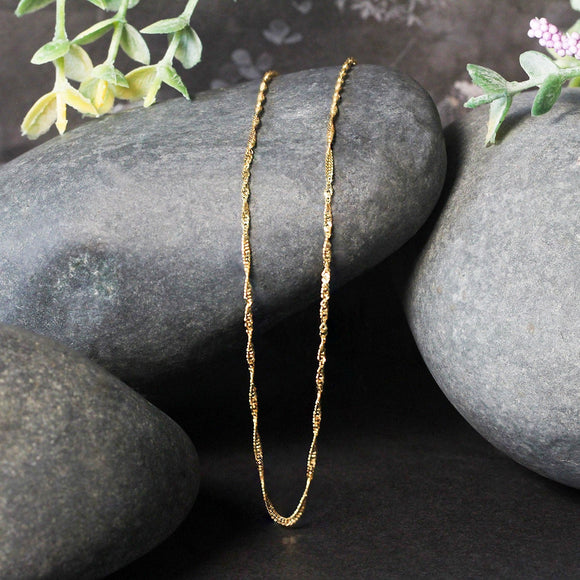 14k Yellow Gold Singapore Chain 1.5mm