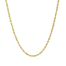2.0mm 10k Yellow Gold Solid Diamond Cut Rope Chain-2