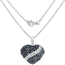 4.60 Carat Genuine Blue Sapphire and White Topaz .925 Sterling Silver Pendant-2