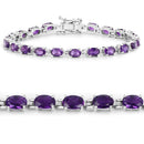 7.98 Carat Genuine Amethyst .925 Sterling Silver Bracelet-2