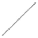 Polished Woven Rope Bracelet with Diamond Accents in 14k White Gold-2