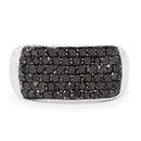 1.21 Carat Genuine Black Diamond .925 Sterling Silver Ring-4