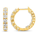 3.08 Carat Genuine Lab Grown Diamond 14K Yellow Gold Earrings-2