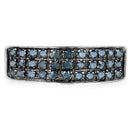 0.40 Carat Genuine Blue Diamond .925 Sterling Silver Ring-3