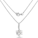 4.46 Carat Genuine White Cubic Zirconia .925 Sterling Silver Pendant-2