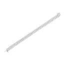 14K White Gold 5.0 Cttw Princess Cut Diamond 7" Invisible Set Wavy S-Link Tennis Bracelet (G-H Color, SI1-SI2 Clarity)-5