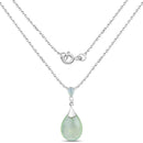 11.92 Carat Genuine Prehnite .925 Sterling Silver Pendant-2