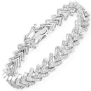 0.90 Carat Genuine White Diamond .925 Sterling Silver Bracelet-2