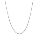 14k White Gold Adjustable Popcorn Chain 1.3mm-2