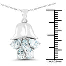 1.75 Carat Genuine Aquamarine .925 Sterling Silver Pendant-3