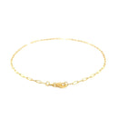 14K Yellow Gold Fine Paperclip Anklet (1.5mm)-3