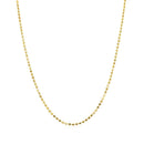 14k Yellow Gold Diamond-Cut Bead Chain 1.2mm-2