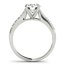 14k White Gold Round Cut Diamond Engagement Ring  (1 5/8 cttw)-2