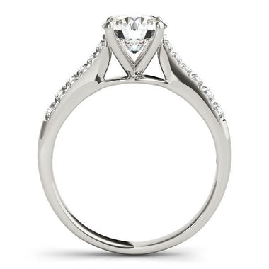 14k White Gold Round Cut Diamond Engagement Ring  (1 5/8 cttw) - 0