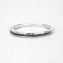 0.20 Carat Genuine Blue Diamond .925 Sterling Silver Ring-4