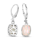 2.52 Carat Genuine Ethiopian Opal .925 Sterling Silver Earrings-3