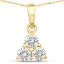 0.51 Carat Genuine Lab Grown Diamond 14K Yellow Gold Pendant-1