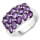 2.70 Carat Genuine Amethyst .925 Sterling Silver Ring-1
