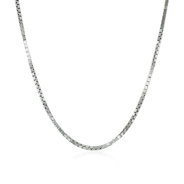 14k White Gold Classic Box Chain 1.1mm - 0