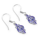 2.04 Carat Genuine Tanzanite .925 Sterling Silver Earrings-2
