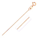 14k Rose Gold Diamond Cut Cable Link Chain 0.7mm-1