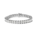 14K Yellow Gold 5.0 Cttw Invisible Set Princess-cut Diamond Buckle Link Tennis Bracelet (H-I Color, SI2-I1 Clarity) - Size 7.25"-1