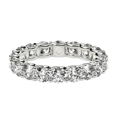 Round Cut Lab Grown Diamond Eternity Ring in 14k White Gold (2 cttw FG/VS2) - 0