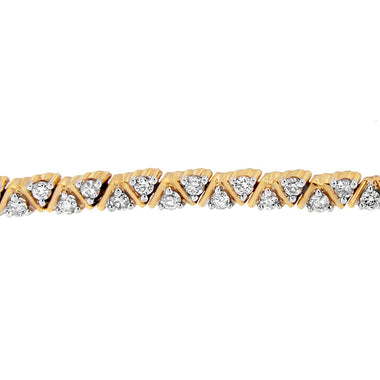 14K Yellow Gold Round-Cut Diamond Bracelet (4.00 cttw, H-I Color, I1-I2 Clarity) - 0