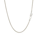 18k White Gold Round Wheat Chain 1.4mm-3