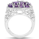 2.64 Carat Genuine Amethyst .925 Sterling Silver Ring-2