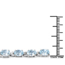 10.71 Carat Genuine Blue Topaz .925 Sterling Silver Bracelet-4