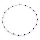 6.12 Carat Genuine Amethyst .925 Sterling Silver Necklace-1