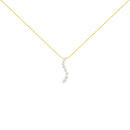 14k Yellow Gold 3.0 cttw Baguette and Brilliant Round-Cut Diamond Journey 18" Pendant Necklace (I-J Color, I2-I3 Clarity)-2