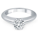 14k White Gold Solitaire Cathedral Engagement Ring-2
