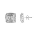 10K Yellow, White, and Rose Gold Plated Sterling Silver Diamond Accent Earrings (I-J Clarity, I3 Color)-1