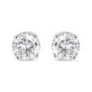 AGS Certified 14K White Gold 1.0 cttw 4-Prong Set Brilliant Round-Cut Solitaire Diamond Push Back Stud Earrings (F-G Color, I1-I2 Clarity)-1