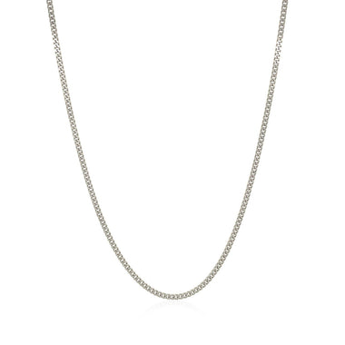 10k White Gold Gourmette Chain 1.5mm - 0