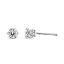 14K White Gold 1/2 Cttw Round Diamond Crown Stud Earring (I-J Color, I1-I2 Clarity)-4