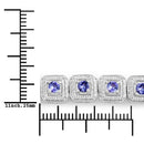 1.10 Carat Genuine Tanzanite .925 Sterling Silver Bracelet-3
