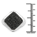 0.54 Carat Genuine Black Diamond .925 Sterling Silver Ring-3