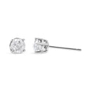 14K White Gold 3/4 Cttw Lab Grown Diamond 4-Prong Classic Stud Earrings (F-G Color, VS2-SI1 Clarity)-3