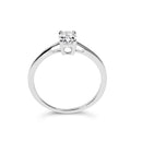 14K White Gold 1/2 Cttw Oval Lab Grown Diamond 4 Prong Solitaire Engagement Ring (F-G Color, VS2-SI1 Clarity) - Size 7-5