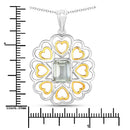 2.10 Carat Genuine Green Amethyst .925 Sterling Silver Pendant-3