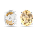 5.00 Carat Genuine Citrine .925 Sterling Silver Earrings-3