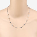 1.98 Carat Genuine Blue Sapphire .925 Sterling Silver Necklace-4
